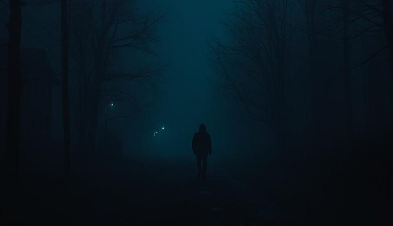 المشي في الظلام في المنام